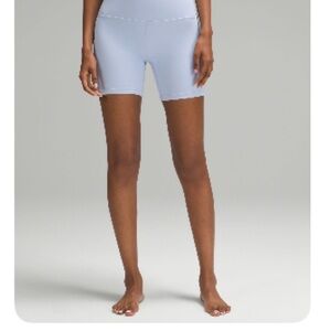 Lululemon Blue Linen 6” Align Shorts